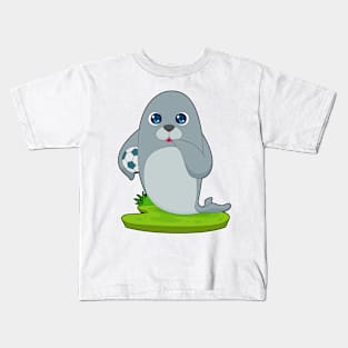 Seal Soccer player Soccer Kids T-Shirt